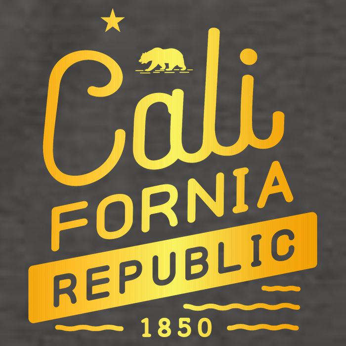California Republic 1850 Gold Logo Vector Backpack