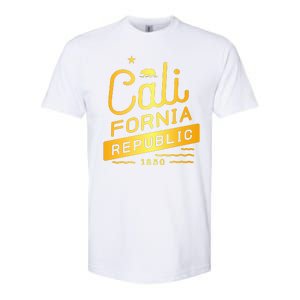 California Republic 1850 Gold Logo Softstyle CVC T-Shirt