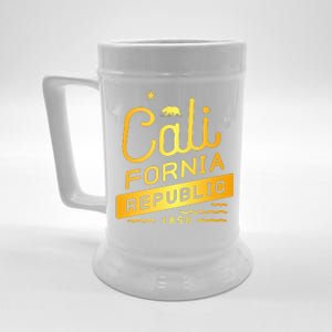 California Republic 1850 Gold Logo Beer Stein