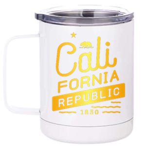 California Republic 1850 Gold Logo 12 oz Stainless Steel Tumbler Cup