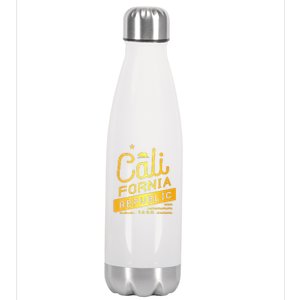 California Republic 1850 Gold Logo Stainless Steel Insulated Water Bottle