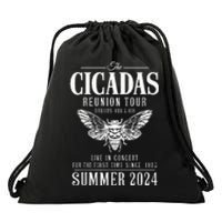 Cicada Reunion 2024 Brood Xiii Xix Summer 2024 Drawstring Bag