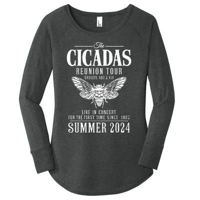 Cicada Reunion 2024 Brood Xiii Xix Summer 2024 Women's Perfect Tri Tunic Long Sleeve Shirt