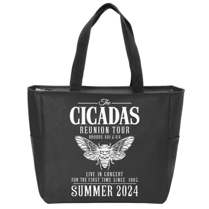 Cicada Reunion 2024 Brood Xiii Xix Summer 2024 Zip Tote Bag