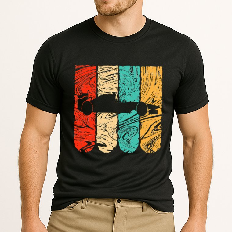Classic Retro 70s Formula Motor Sport Racing Fan Cooling Performance Crew T-Shirt