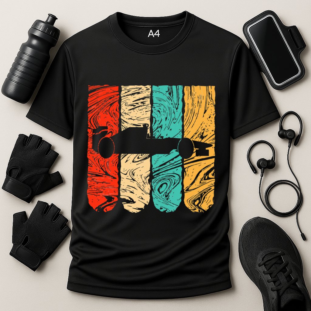 Classic Retro 70s Formula Motor Sport Racing Fan Cooling Performance Crew T-Shirt