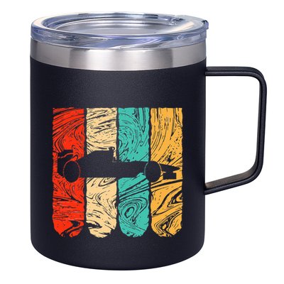 Classic Retro 70s Formula Motor Sport Racing Fan 12oz Stainless Steel Coffee Mug
