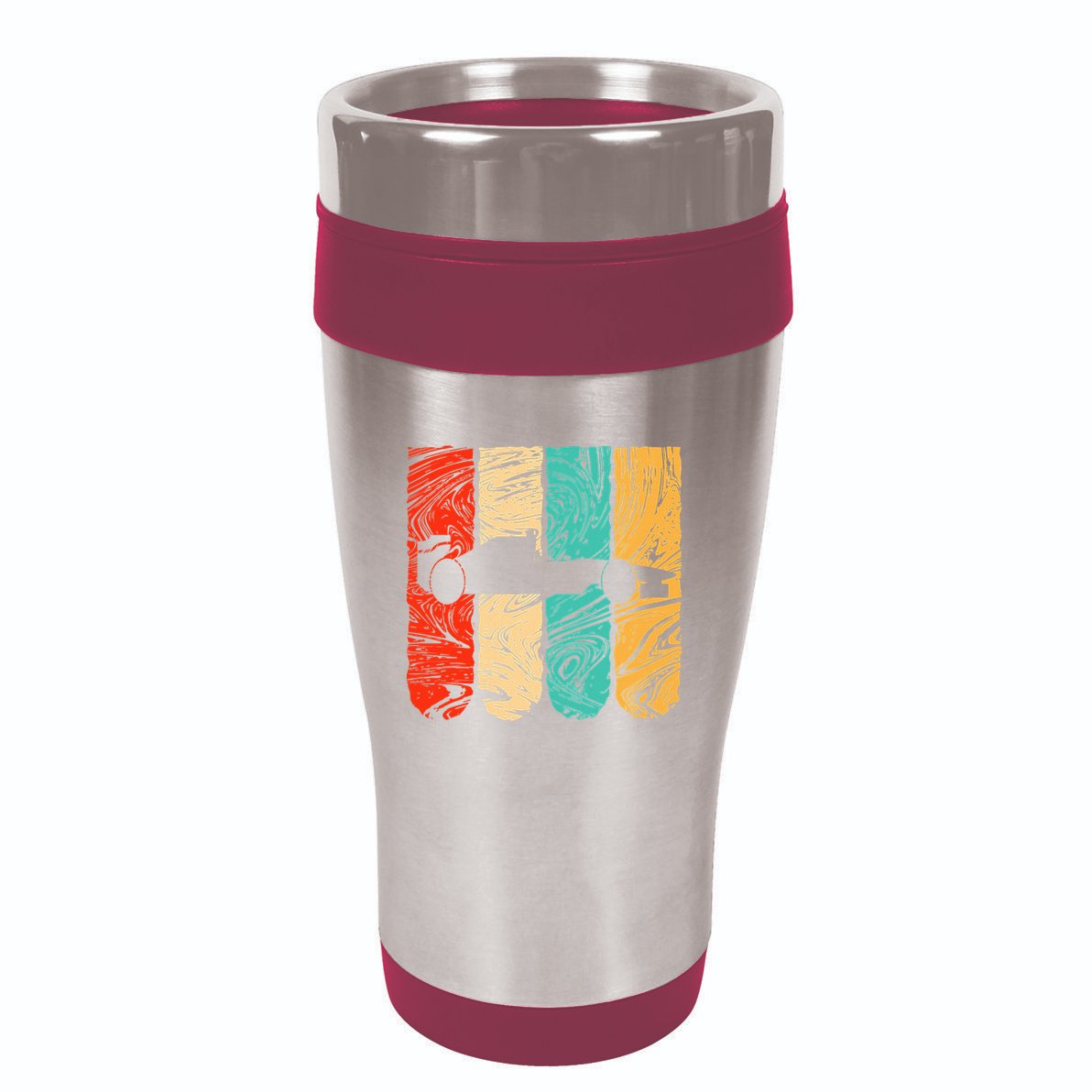 Classic Retro 70s Formula Motor Sport Racing Fan 16oz Travel Tumbler