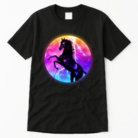 Colorful Retro 80's Eighties Lightning Galaxy Horse Tall T-Shirt