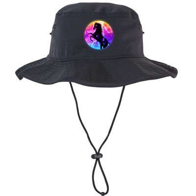 Colorful Retro 80's Eighties Lightning Galaxy Horse Bucket Hat