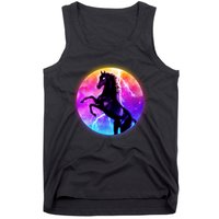 Colorful Retro 80's Eighties Lightning Galaxy Horse Tank Top
