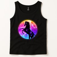 Colorful Retro 80's Eighties Lightning Galaxy Horse Tank Top