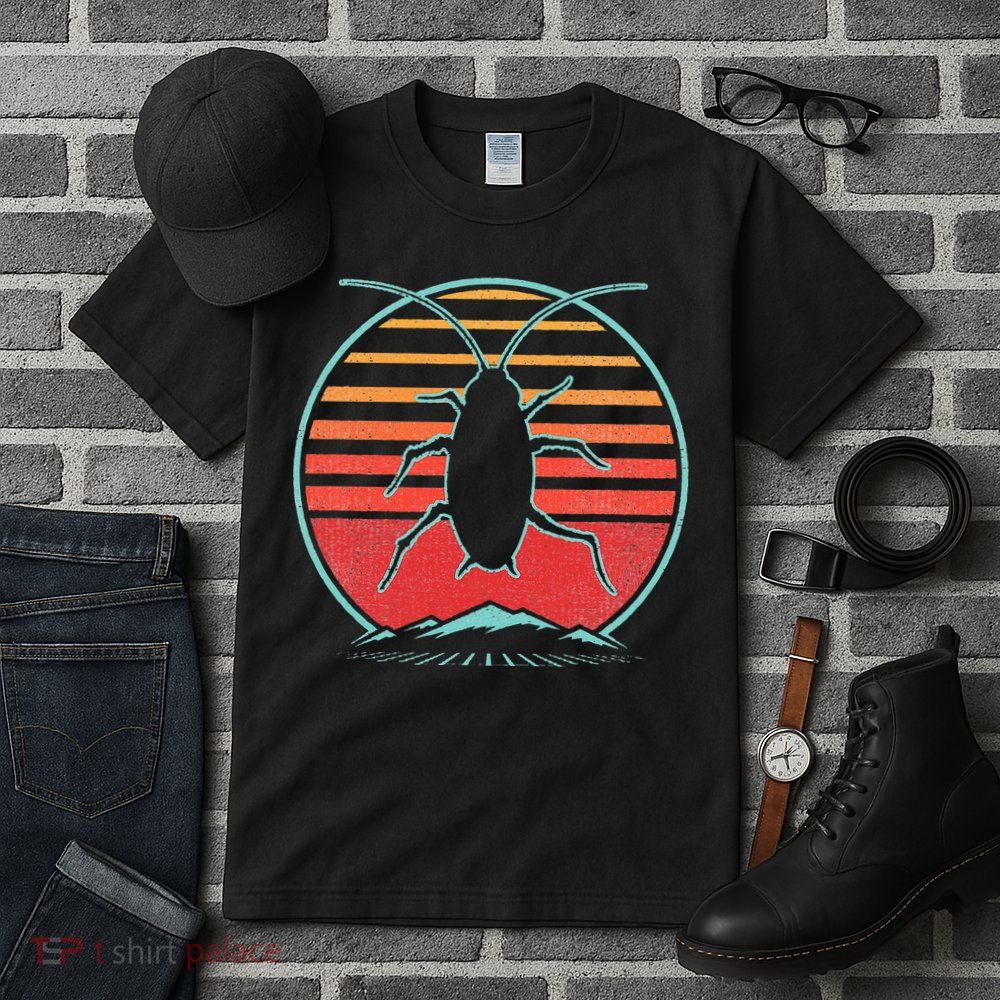 Cockroach Retro 80s Style Pest Control Exterminator Gift Tall T-Shirt