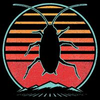 Cockroach Retro 80s Style Pest Control Exterminator Gift Flat Bill Trucker Hat