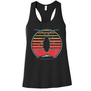 Cockroach Retro 80s Style Pest Control Exterminator Gift Women's Racerback Tank