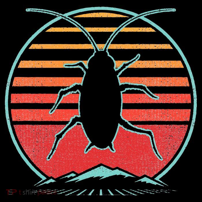 Cockroach Retro 80s Style Pest Control Exterminator Gift Pom Pom 12in Knit Beanie