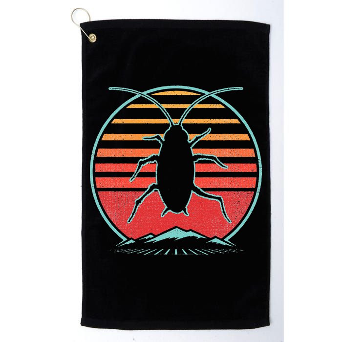 Cockroach Retro 80s Style Pest Control Exterminator Gift Golf Towel