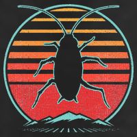 Cockroach Retro 80s Style Pest Control Exterminator Gift Golf Towel
