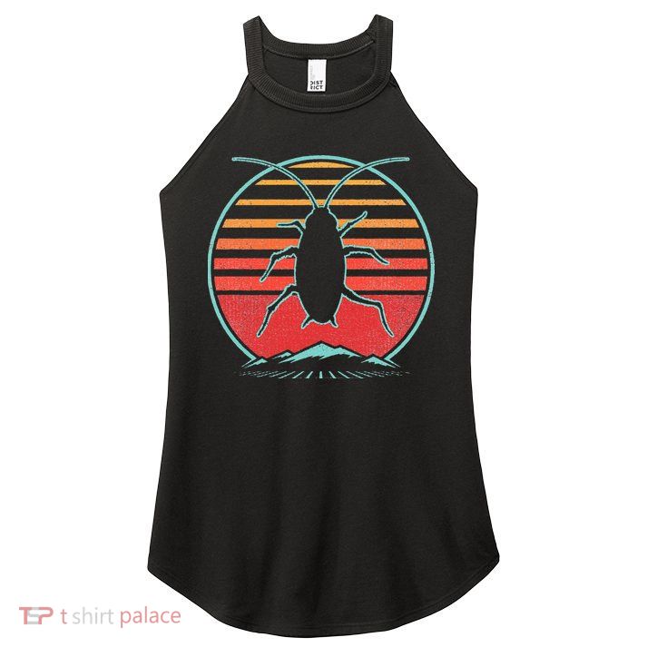 Cockroach Retro 80s Style Pest Control Exterminator Gift Women's Perfect Tri Rocker Tank