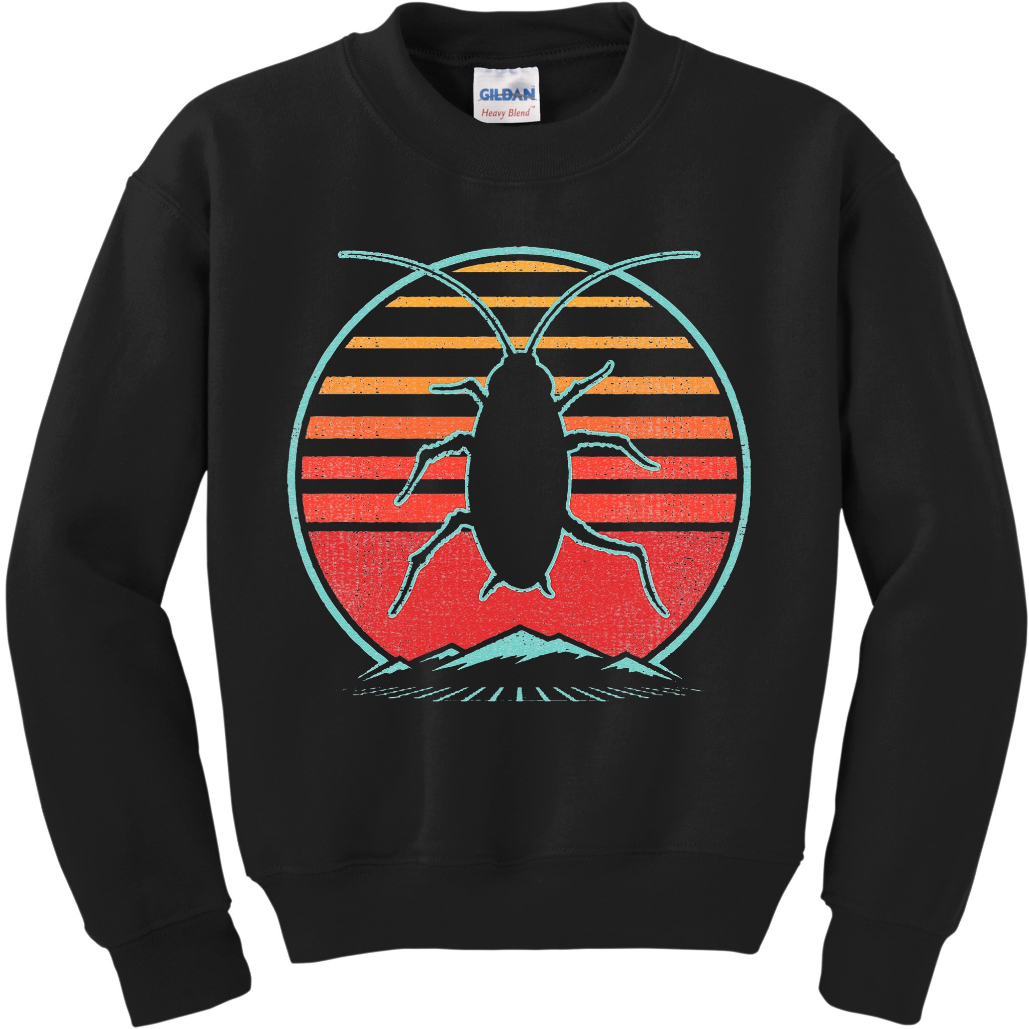Cockroach Retro 80s Style Pest Control Exterminator Gift Kids Sweatshirt