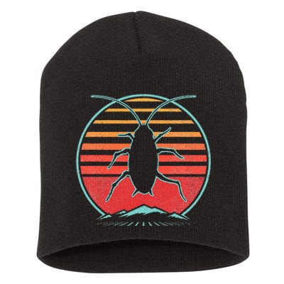 Cockroach Retro 80s Style Pest Control Exterminator Gift Short Acrylic Beanie