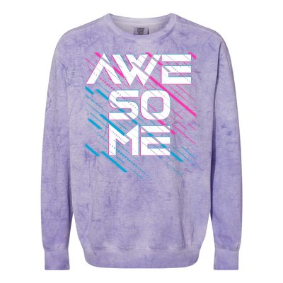 Cool Retro 80's Eighties Pattern Awesome Colorblast Crewneck Sweatshirt