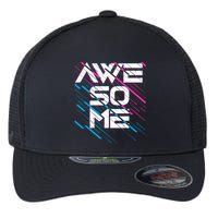 Cool Retro 80's Eighties Pattern Awesome Flexfit Unipanel Trucker Cap