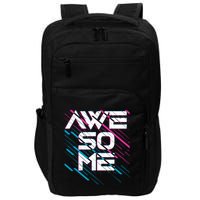 Cool Retro 80's Eighties Pattern Awesome Impact Tech Backpack