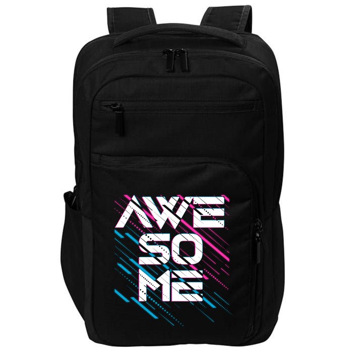 Cool Retro 80's Eighties Pattern Awesome Impact Tech Backpack