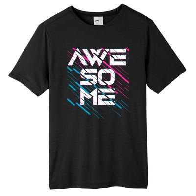 Cool Retro 80's Eighties Pattern Awesome Tall Fusion ChromaSoft Performance T-Shirt