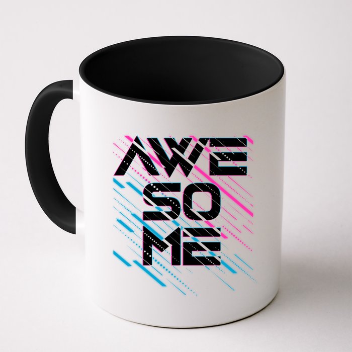 Cool Retro 80's Eighties Pattern Awesome Mug