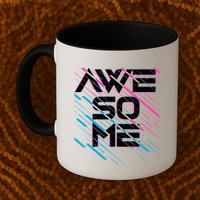 Cool Retro 80's Eighties Pattern Awesome Mug