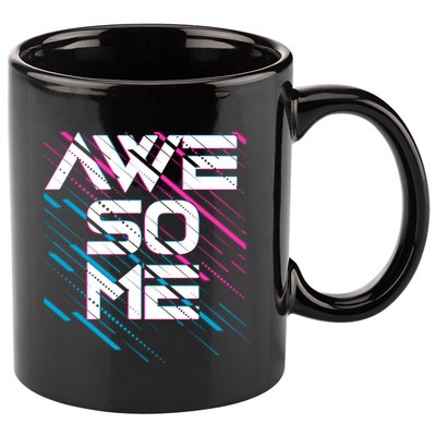 Cool Retro 80's Eighties Pattern Awesome 11oz C Handle Ceramic Mug