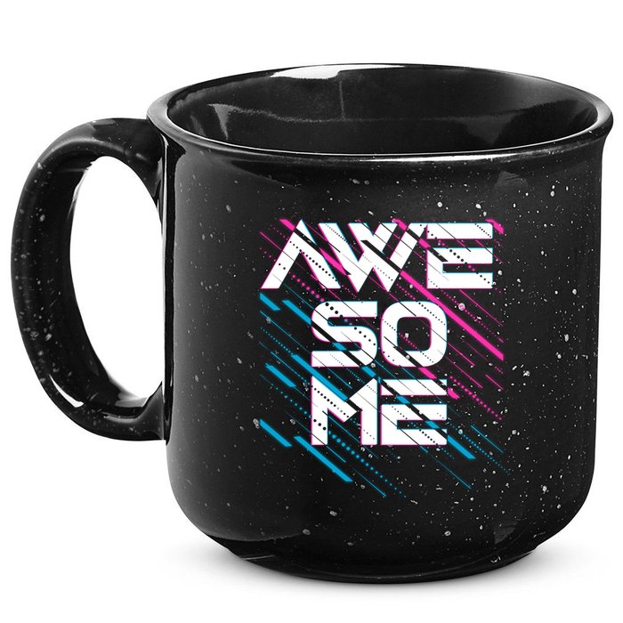 Cool Retro 80's Eighties Pattern Awesome 15oz Campfire Ceramic Mug