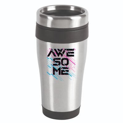 Cool Retro 80's Eighties Pattern Awesome 16oz Travel Tumbler