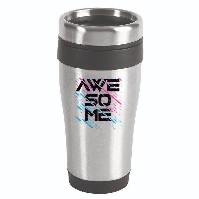 Cool Retro 80's Eighties Pattern Awesome 16oz Travel Tumbler