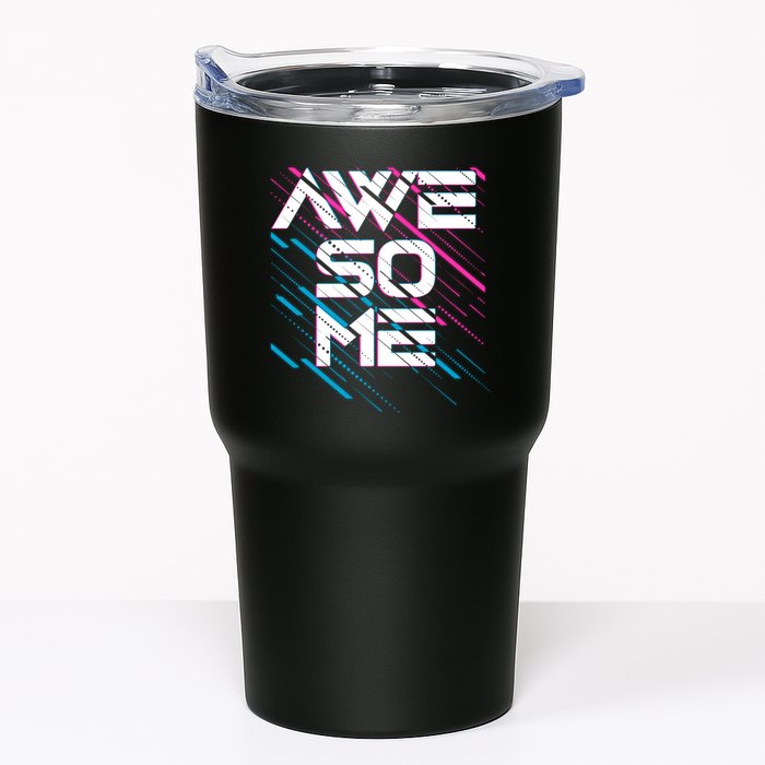 Cool Retro 80's Eighties Pattern Awesome Tumbler