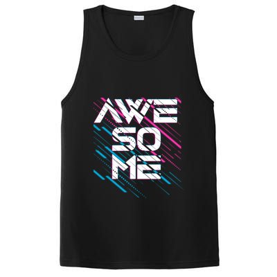 Cool Retro 80's Eighties Pattern Awesome PosiCharge Competitor Tank