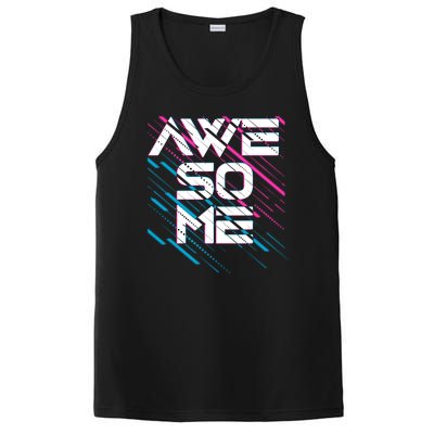 Cool Retro 80's Eighties Pattern Awesome PosiCharge Competitor Tank