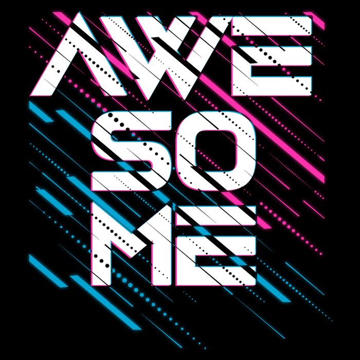 Cool Retro 80's Eighties Pattern Awesome PosiCharge Competitor Tank