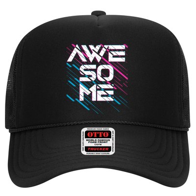 Cool Retro 80's Eighties Pattern Awesome Trucker Hat