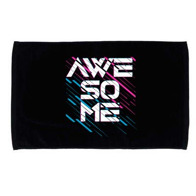 Cool Retro 80's Eighties Pattern Awesome Microfiber Hand Towel
