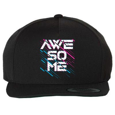 Cool Retro 80's Eighties Pattern Awesome Wool Snapback Cap