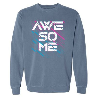 Cool Retro 80's Eighties Pattern Awesome Garment-Dyed Sweatshirt