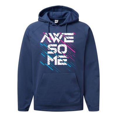 Cool Retro 80's Eighties Pattern Awesome Performance Fleece Hoodie