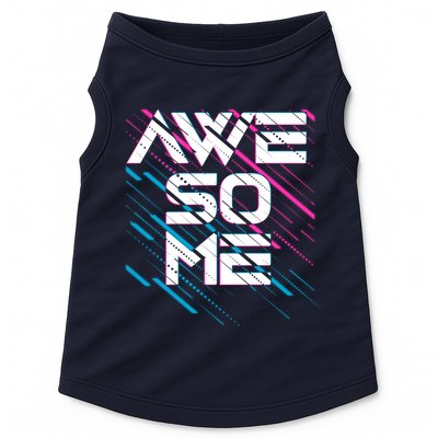 Cool Retro 80's Eighties Pattern Awesome Doggie Tank