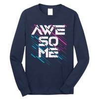 Cool Retro 80's Eighties Pattern Awesome Long Sleeve Shirt