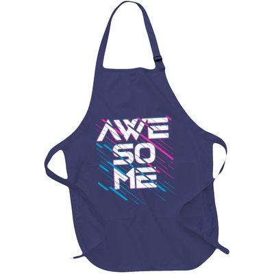 Cool Retro 80's Eighties Pattern Awesome Full-Length Apron With Pockets