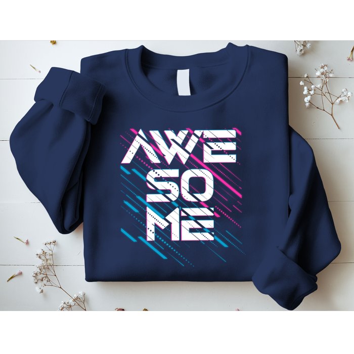 Cool Retro 80's Eighties Pattern Awesome Sweatshirt