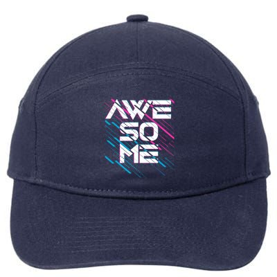 Cool Retro 80's Eighties Pattern Awesome 7-Panel Snapback Hat